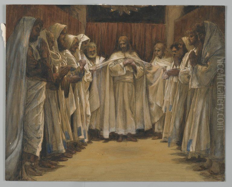 Dernier Sermon de Notre-Seigneur Oil Painting by James Jacques Joseph Tissot