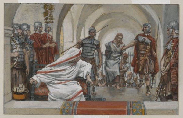 Jesus Led from Herod to Pilate Oil Painting by James Jacques Joseph Tissot