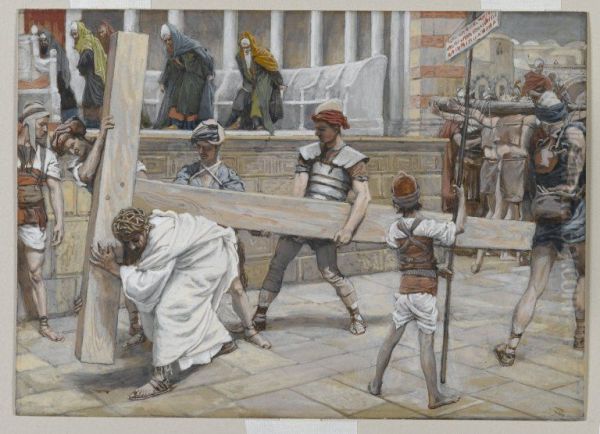Jesus Bearing the Cross Oil Painting by James Jacques Joseph Tissot