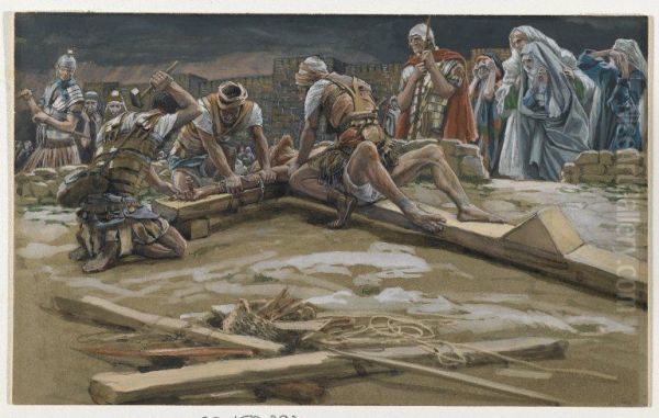 The First Nail Oil Painting by James Tissot
