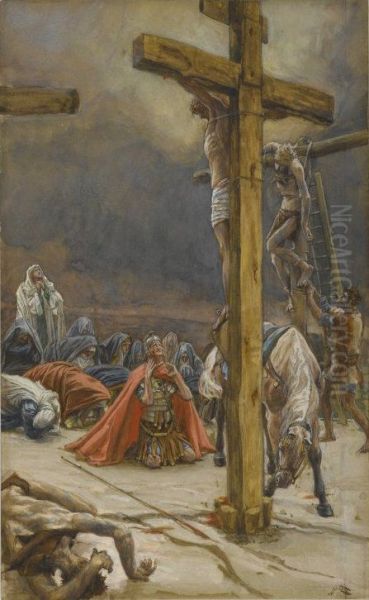 Confession de Saint Longin Oil Painting by James Tissot