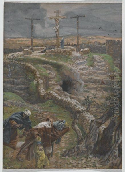 Jesus seul sur la Croix Oil Painting by James Jacques Joseph Tissot