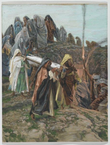 Jesus Carried to the Tomb Oil Painting by James Jacques Joseph Tissot