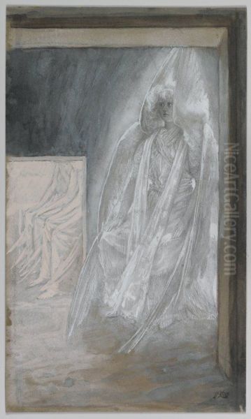 The Angel Seated on the Stone of the Tomb Oil Painting by James Jacques Joseph Tissot