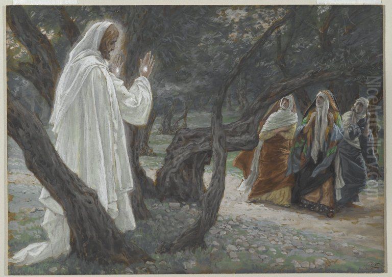 Apparition de Jesus aux saintes femmes Oil Painting by James Jacques Joseph Tissot