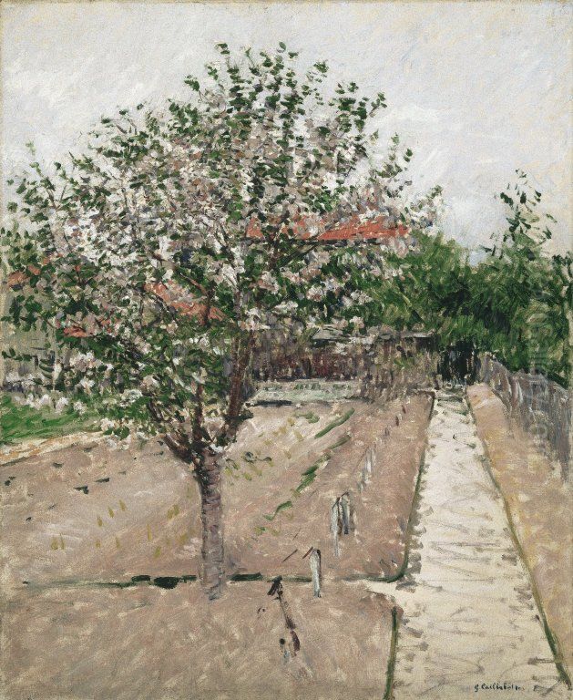 Pommier en fleurs Oil Painting by Gustave Caillebotte