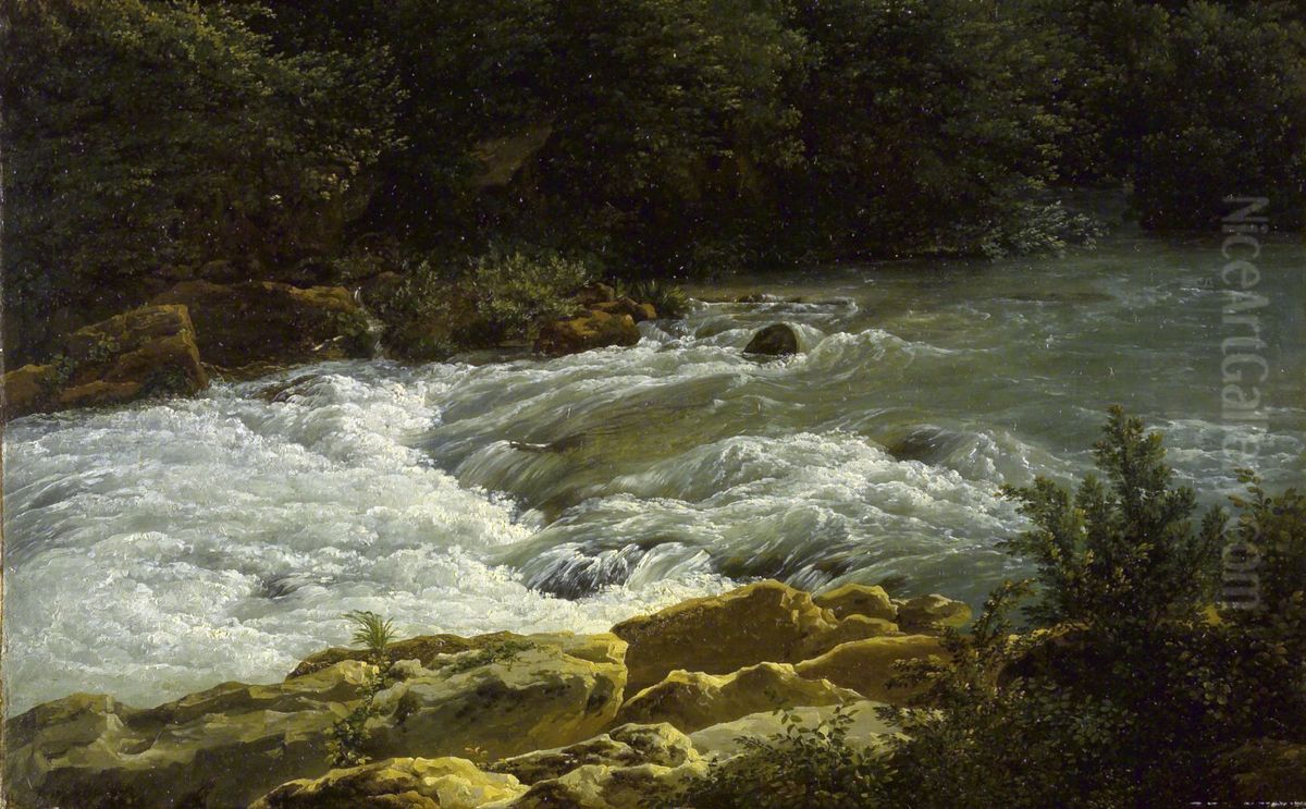 Running Stream at San Cosimato Oil Painting by Jean-Joseph-Xavier Bidauld