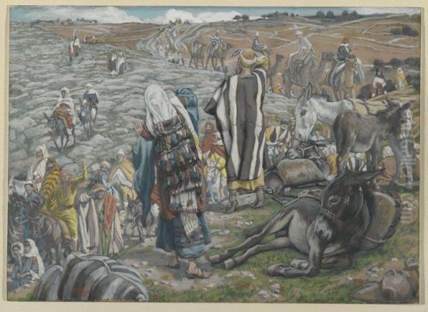 On Return from Jerusalem, It is Noticed that Jesus is Lost Oil Painting by James Tissot