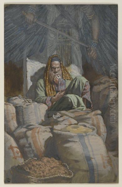 L'homme qui thesaurise Oil Painting by James Jacques Joseph Tissot