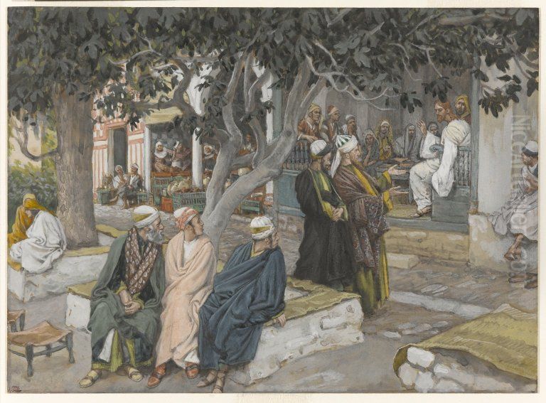 The Meal in the House of Matthew Oil Painting by James Jacques Joseph Tissot