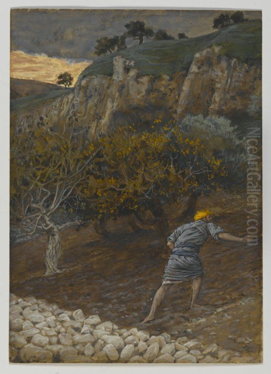 L'Ennemi qui seme Oil Painting by James Jacques Joseph Tissot