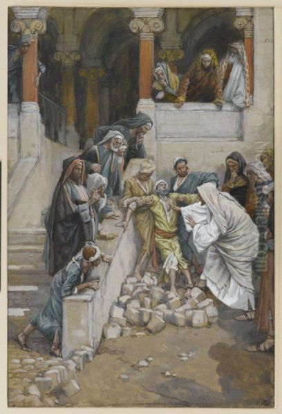 Le demoniaque aveugle et muet Oil Painting by James Jacques Joseph Tissot