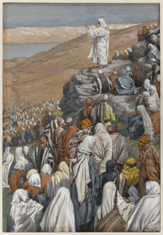 Le sermon des beatitudes Oil Painting by James Jacques Joseph Tissot