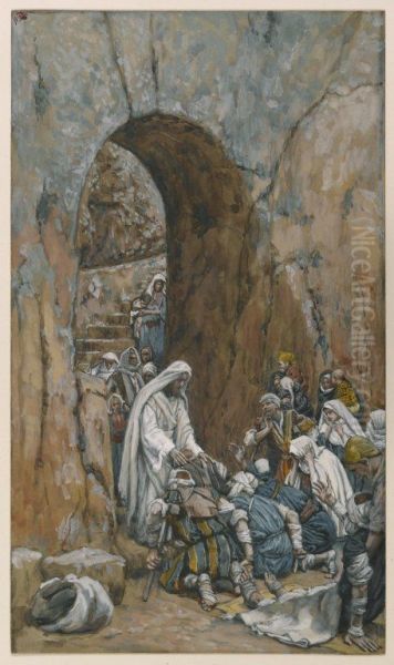Il ne fit pas des miracles mais il guerit Oil Painting by James Jacques Joseph Tissot