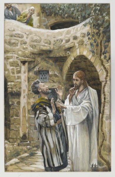 Jesus guerit un possede muet Oil Painting by James Jacques Joseph Tissot