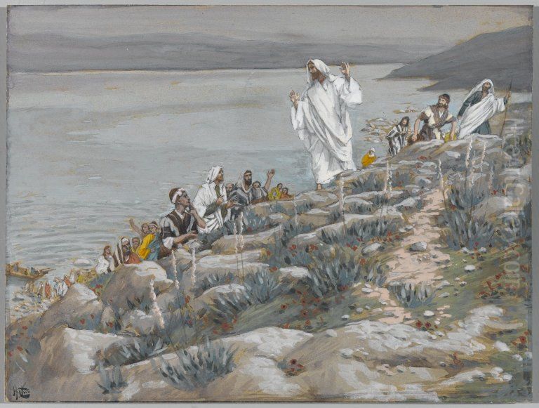 Vous me suivez pour des miracles Oil Painting by James Jacques Joseph Tissot