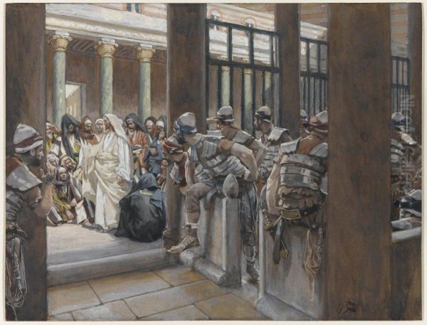 But No Man Laid Hands Upon Him Oil Painting by James Tissot