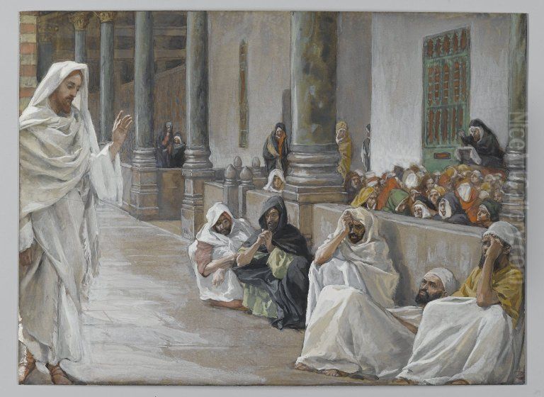 Celui de Dieu entend la parole de Dieu Oil Painting by James Jacques Joseph Tissot