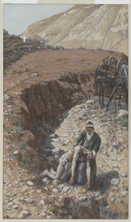 The Good Samaritan Oil Painting by James Jacques Joseph Tissot