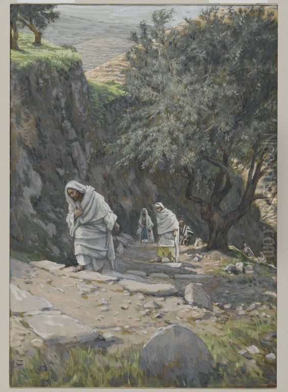 Il s'en alla a Ephrem Oil Painting by James Jacques Joseph Tissot