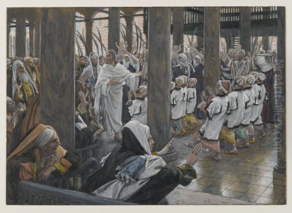 The Procession in the Temple Oil Painting by James Jacques Joseph Tissot