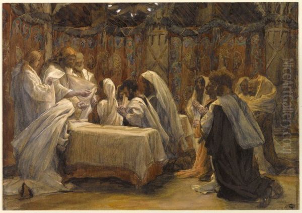 La communion des apotres Oil Painting by James Tissot