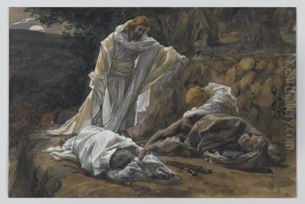 Vous n'avez pu veiller une heure avec moi Oil Painting by James Tissot