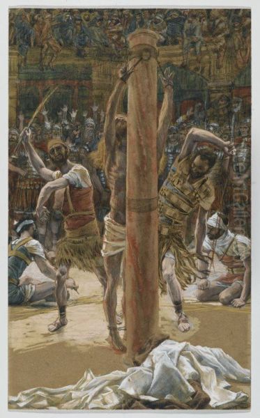 The Scourging on the Back Oil Painting by James Jacques Joseph Tissot