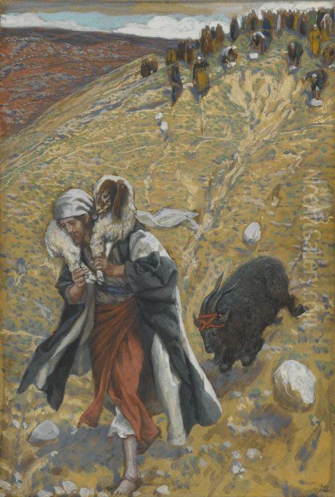 Chien Con cua Duc Chua Troi Oil Painting by James Jacques Joseph Tissot