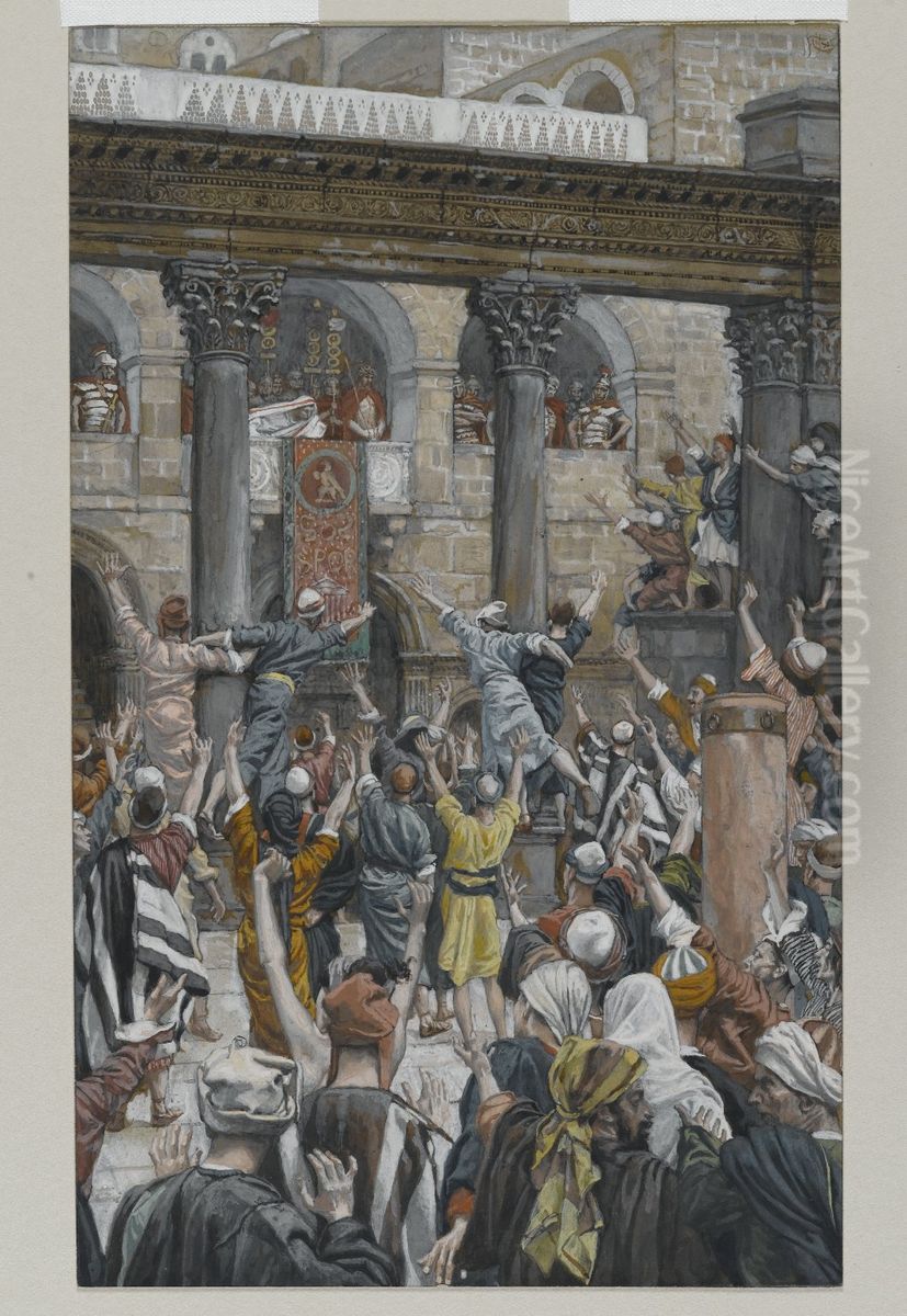 Qu'il soit crucifie Oil Painting by James Jacques Joseph Tissot