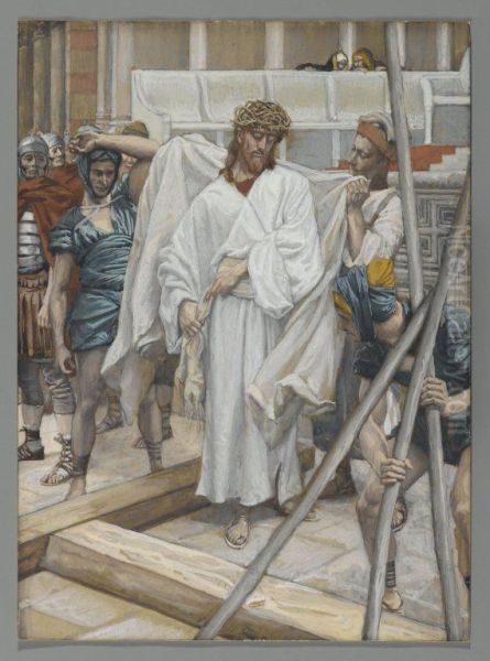On remet a Jesus ses vetements Oil Painting by James Tissot