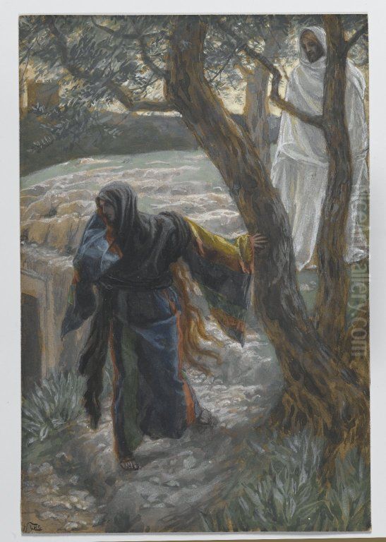 Jesus Appears to Mary Magdalene Oil Painting by James Jacques Joseph Tissot
