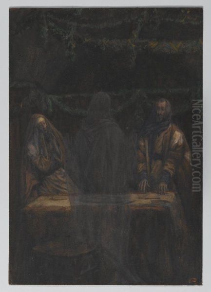 Il disparut a leurs yeux Oil Painting by James Tissot