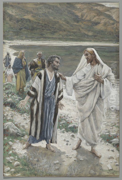 Feed My Lambs Oil Painting by James Jacques Joseph Tissot