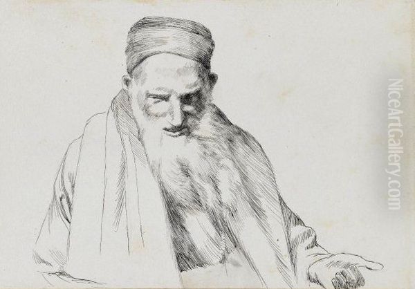 Type of Jew, Jerusalem Oil Painting by James Jacques Joseph Tissot