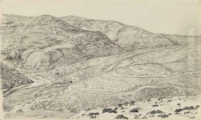 Valley of the Kedron Oil Painting by James Jacques Joseph Tissot