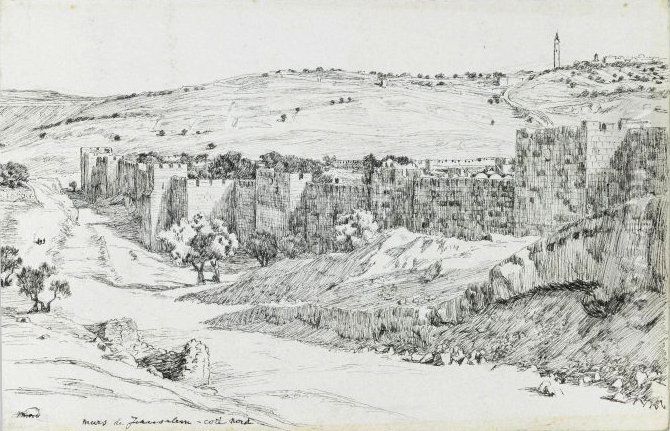 Walls of Jerusalem, North Side Oil Painting by James Jacques Joseph Tissot