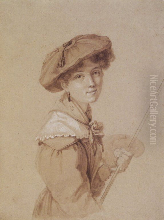 Portrait of Eugenie Tripier-Le-Franc Oil Painting by Eugenie Tripier-Le Franc