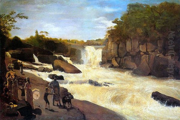 Salto de Itu, Piquenique da Familia do Dr. Elias Chaves Oil Painting by Jose Ferraz De Almeida Junior