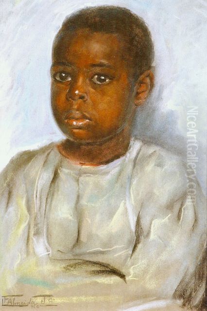 Black boy Oil Painting by Jose Ferraz De Almeida Junior