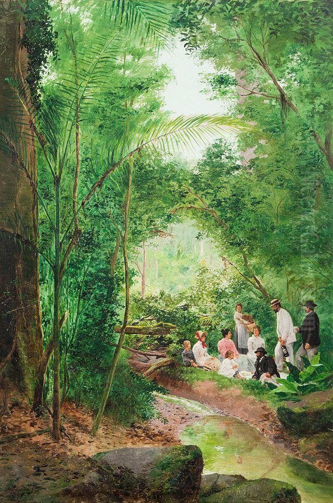 Pic-nic in Rio das Pedras Oil Painting by Jose Ferraz De Almeida Junior