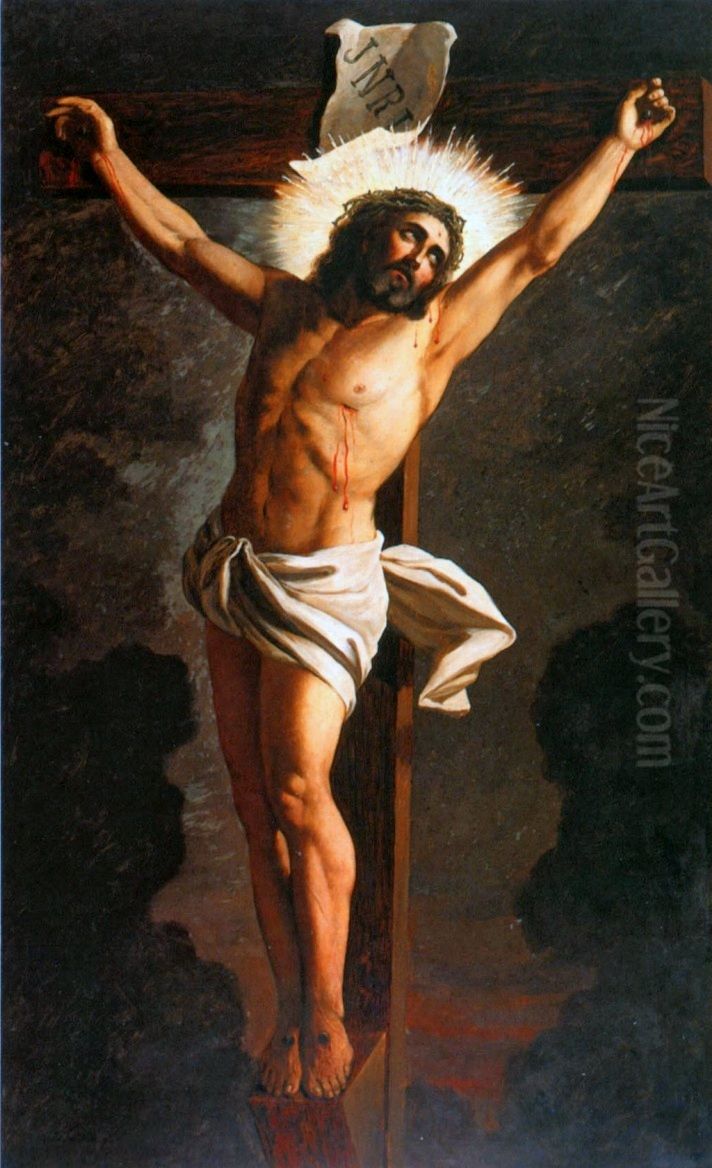 Cristo Crucificado Oil Painting by Jose Ferraz De Almeida Junior