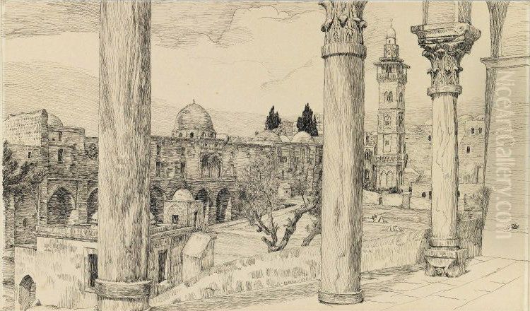 Esplanade du Haram Oil Painting by James Jacques Joseph Tissot