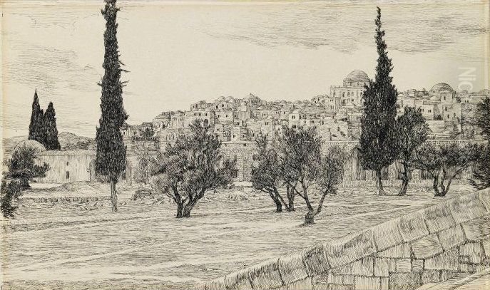 Place of the Gentiles' Court, Haram Oil Painting by James Jacques Joseph Tissot