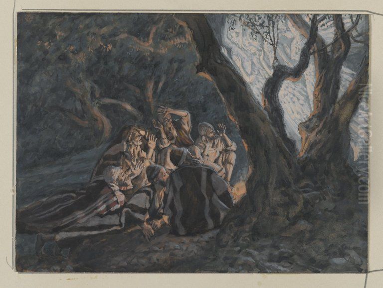 The Angel and the Shepherds Oil Painting by James Jacques Joseph Tissot