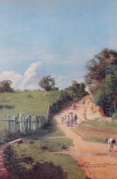 The road Oil Painting by Jose Ferraz De Almeida Junior