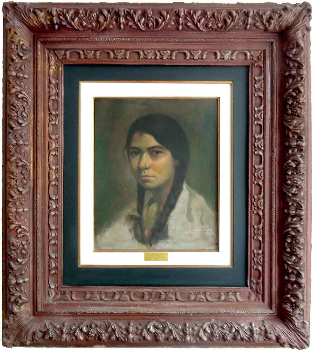 Estudo para retrato de cabocla) Oil Painting by Jose Ferraz De Almeida Junior