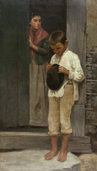 A difficult errand Oil Painting by Jose Ferraz De Almeida Junior