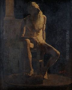Male Figure(Academy, Study of a Nude)