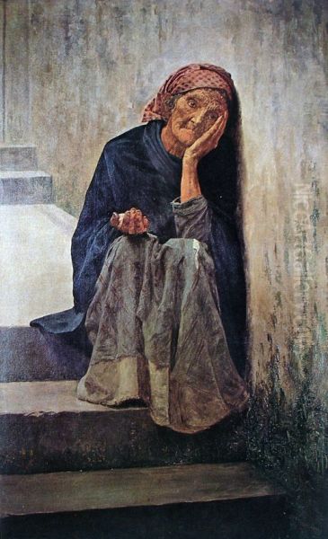 The Beggar Oil Painting by Jose Ferraz De Almeida Junior